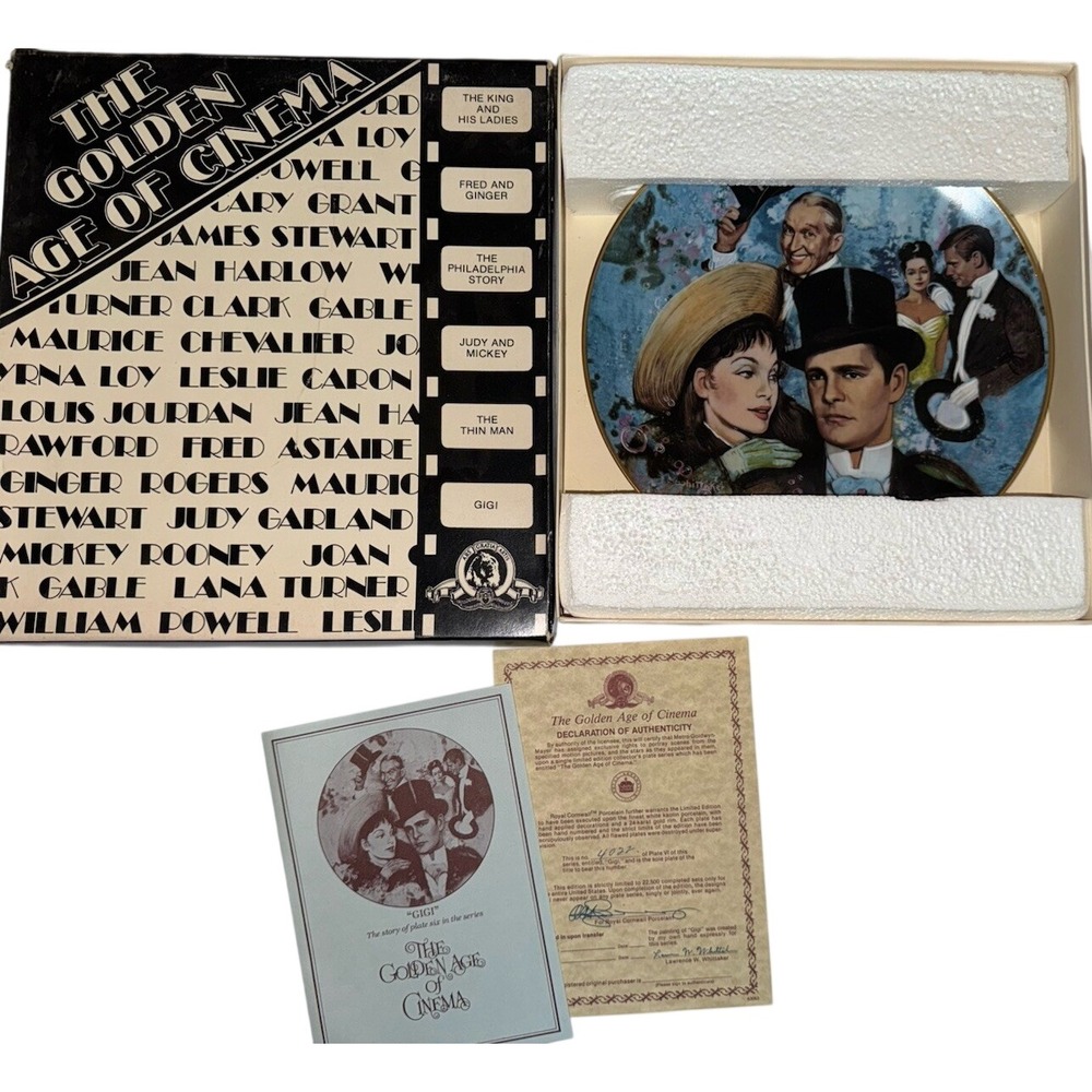 Royal Cornwall Gigi Golden Age of Cinema Collector Plate 4022 Limited Ed 1978